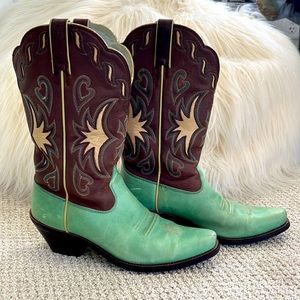 Ariat Vintage western cowboy boots turquoise 7.5